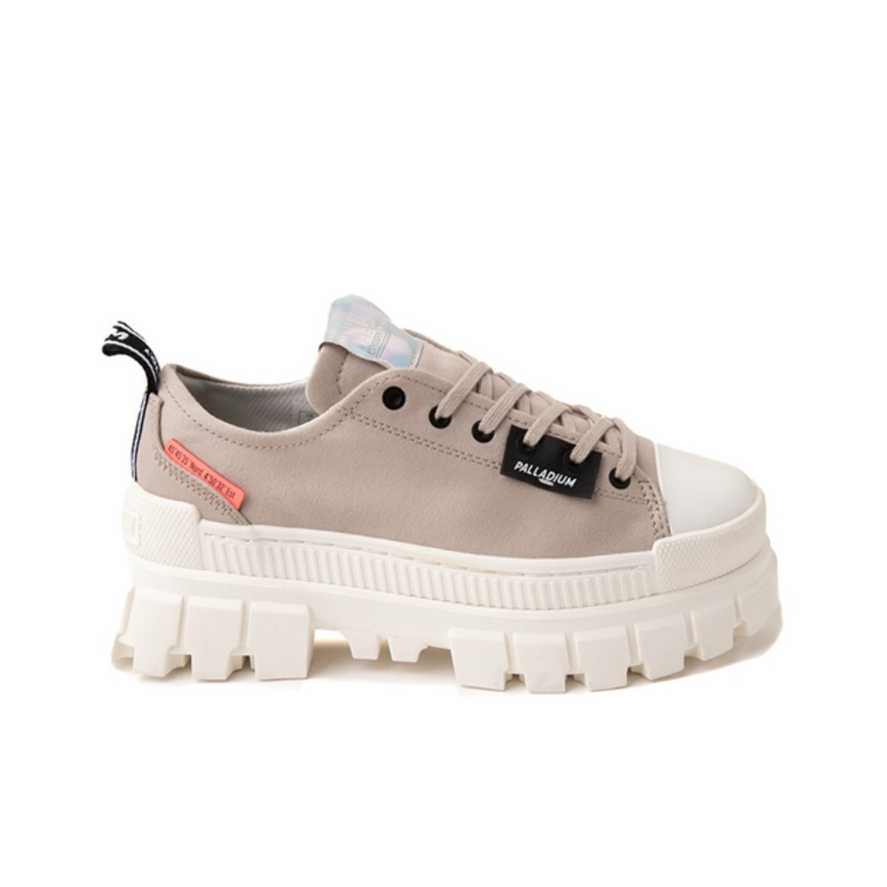 Palladium Women's Taupe and White Chunky Sneakers